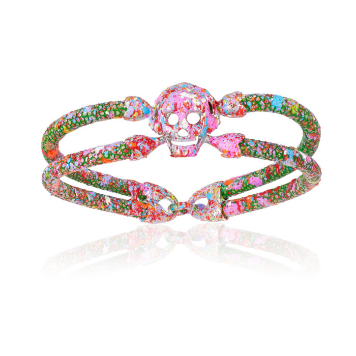 Double Bone Single Skull Bracelet